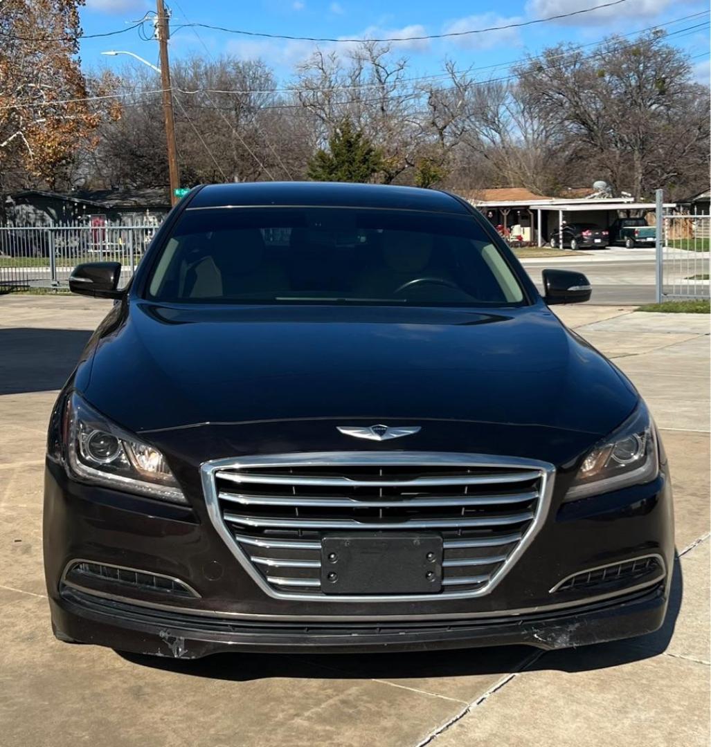 2015 Brown HYUNDAI GENESIS 3.8L (KMHGN4JE1FU) with an 3.8L engine, Automatic transmission, located at 4415 NE 28th St, Haltom City, TX, 76117, (817) 222-9334, 32.795322, -97.280937 - Photo#20