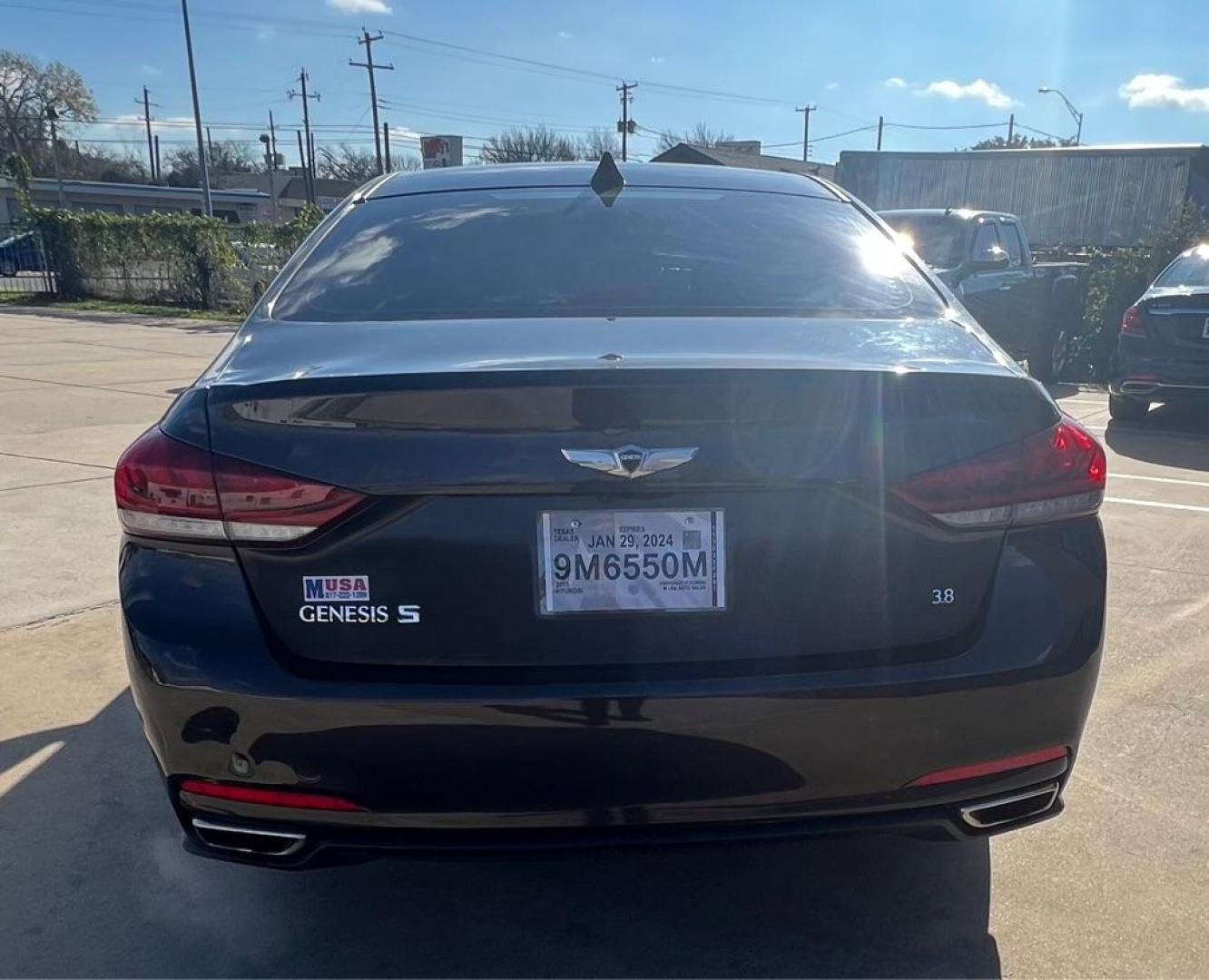 2015 Brown HYUNDAI GENESIS 3.8L (KMHGN4JE1FU) with an 3.8L engine, Automatic transmission, located at 4415 NE 28th St, Haltom City, TX, 76117, (817) 222-9334, 32.795322, -97.280937 - Photo#22