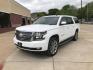 2015 WHITE CHEVROLET SUBURBAN 1500 LTZ (1GNSCKKC0FR) with an 5.3L engine, Automatic transmission, located at 4415 NE 28th St, Haltom City, TX, 76117, (817) 222-9334, 32.795322, -97.280937 - Photo#1